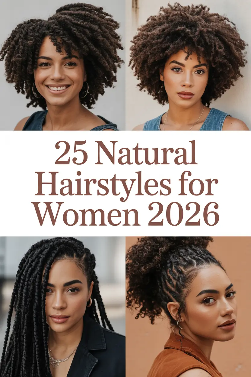 Natural Hairstyles for Women 2026 – Fresh, Cute & Easy Natural Hairstyle Ideas for Every Texture