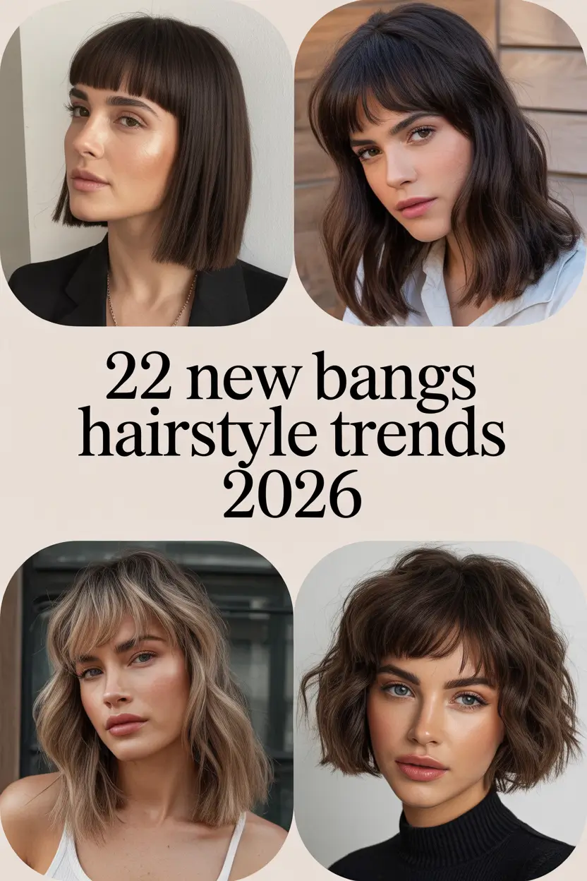 New Bangs Hairstyle Trends 2026 — Fresh Fringe Ideas for Every Face Shape