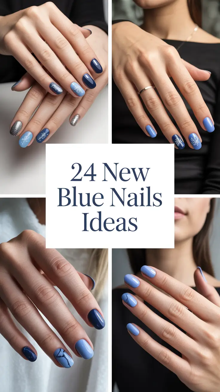 New Blue Nails Ideas 2026 – Fresh Winter Designs and Inspo in Every Shade of Blue
