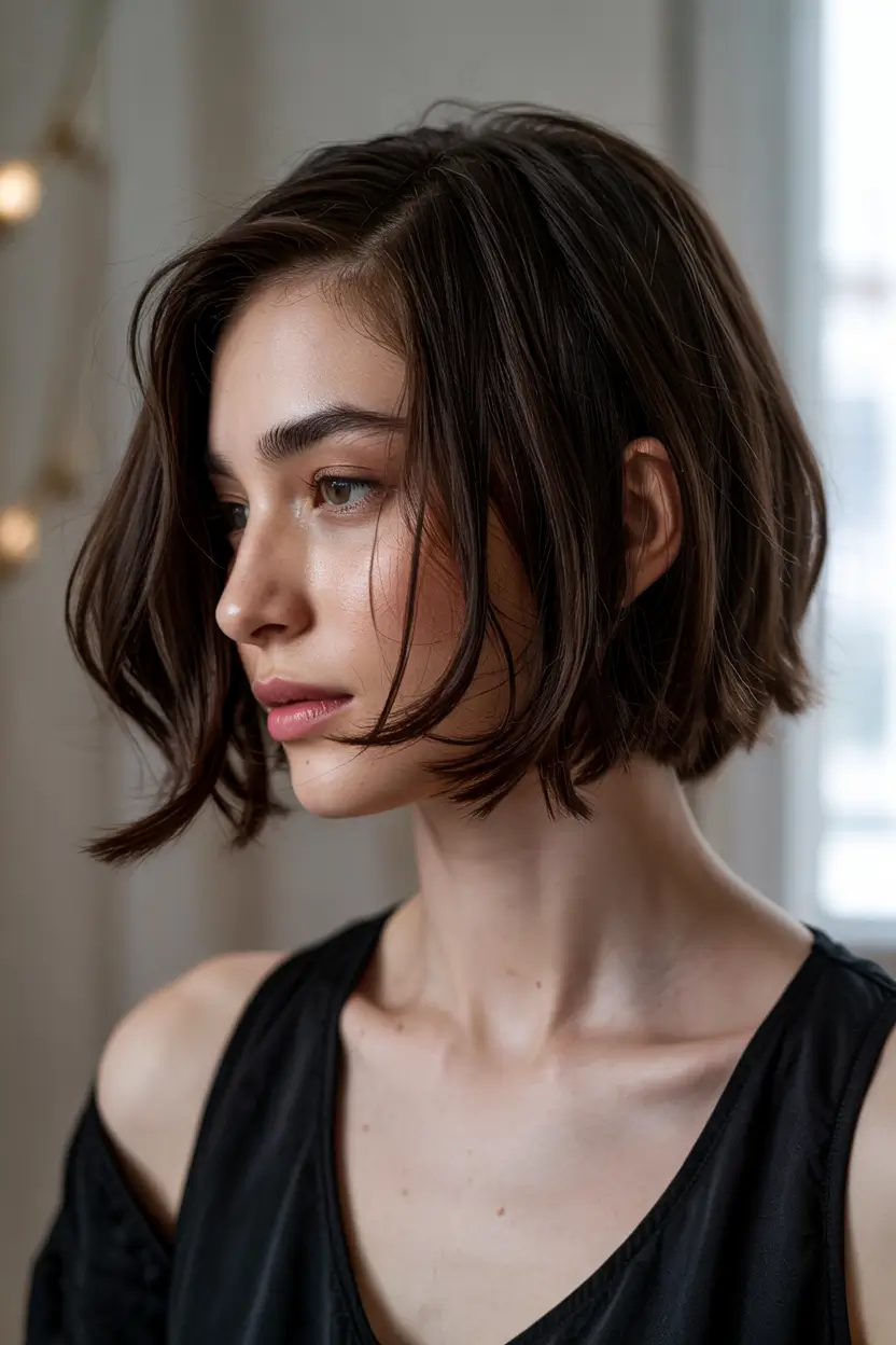 cute hairstyles Chic Tucked-In Bob