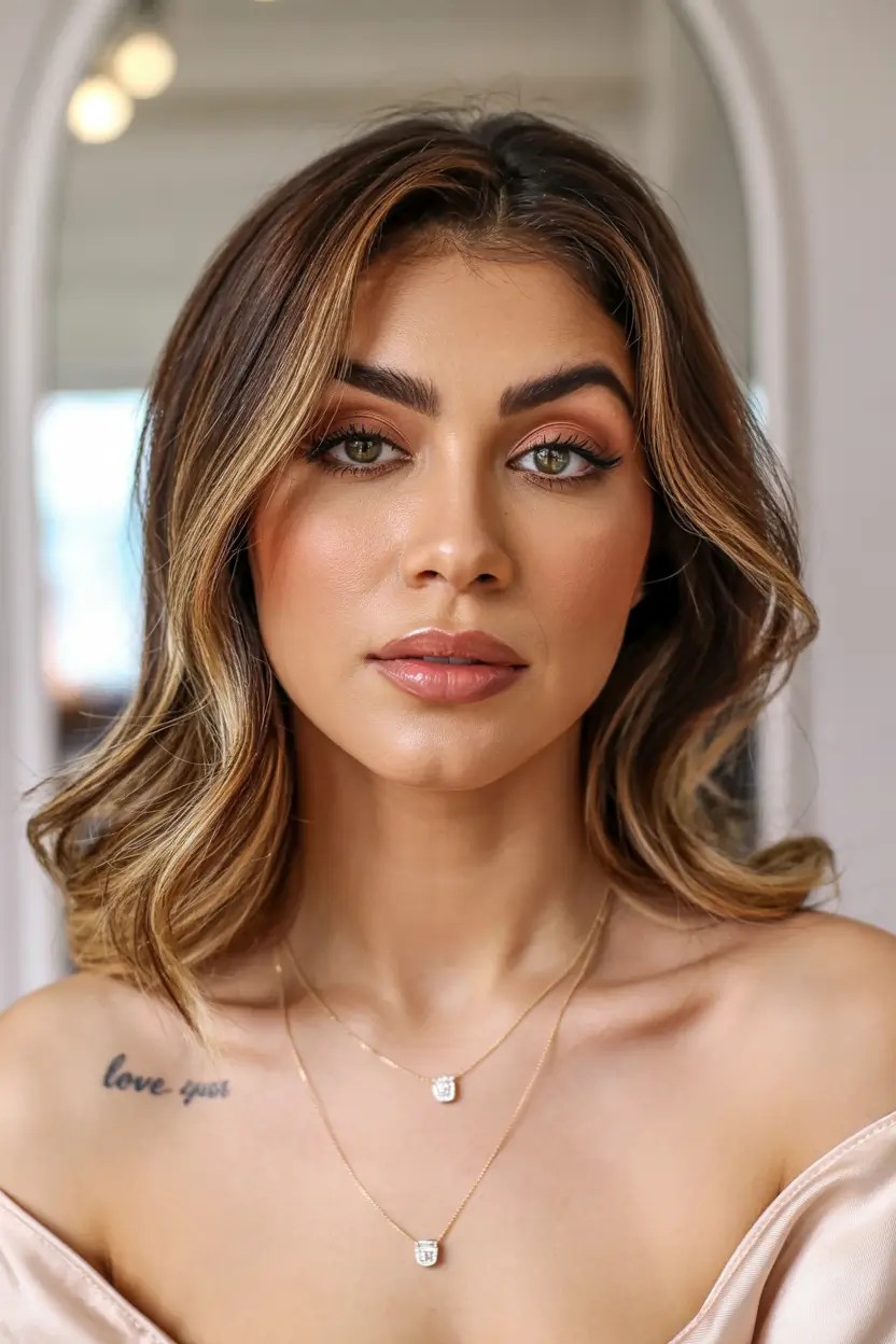 cute hairstyles Warm Honey Balayage Waves