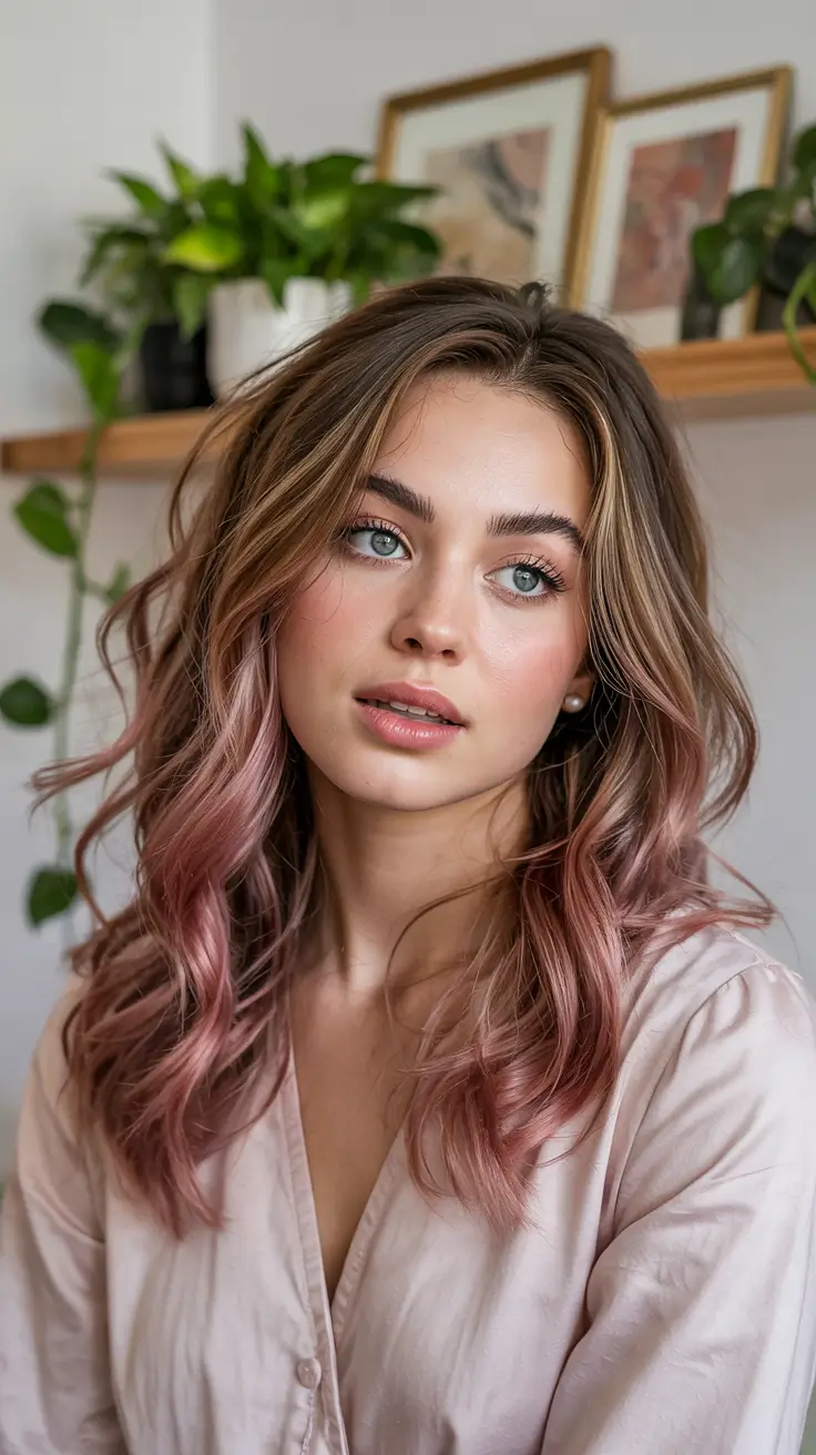 cute hairstyles Rosewood Balayage with Soft Waves