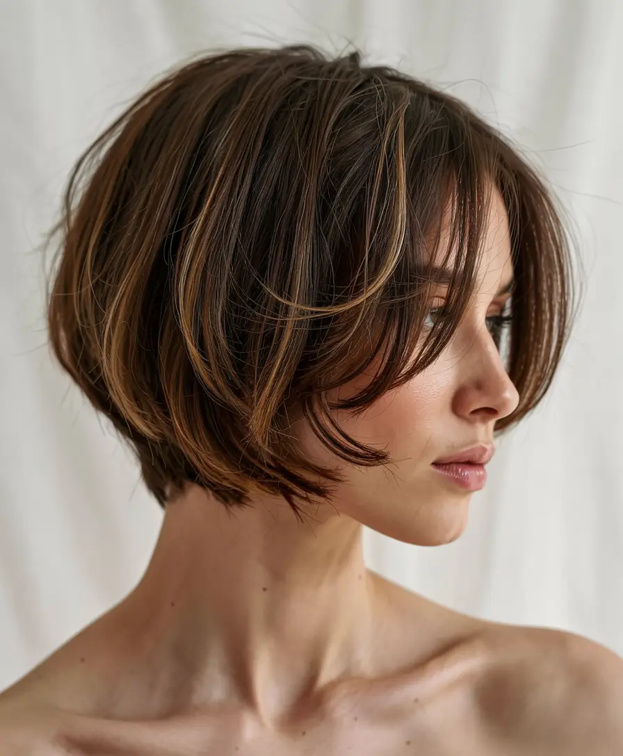 cute hairstyles Soft Layered French Bob