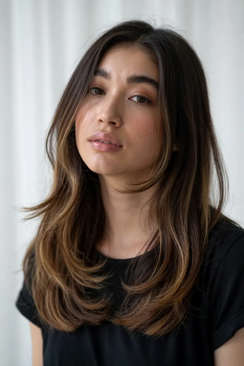 haircuts inspo long hair Long Layers with Subtle Waves