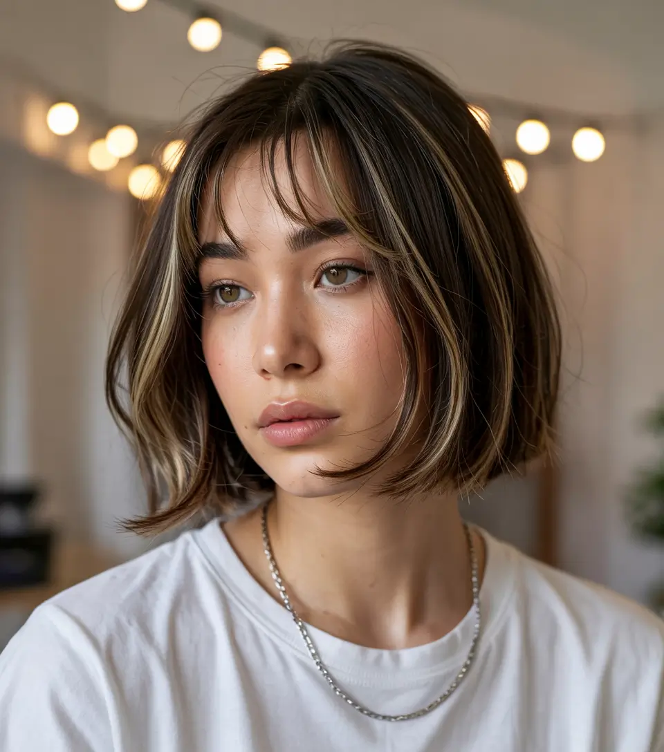 haircuts inspo short hair Playful Bob with Youthful Bangs