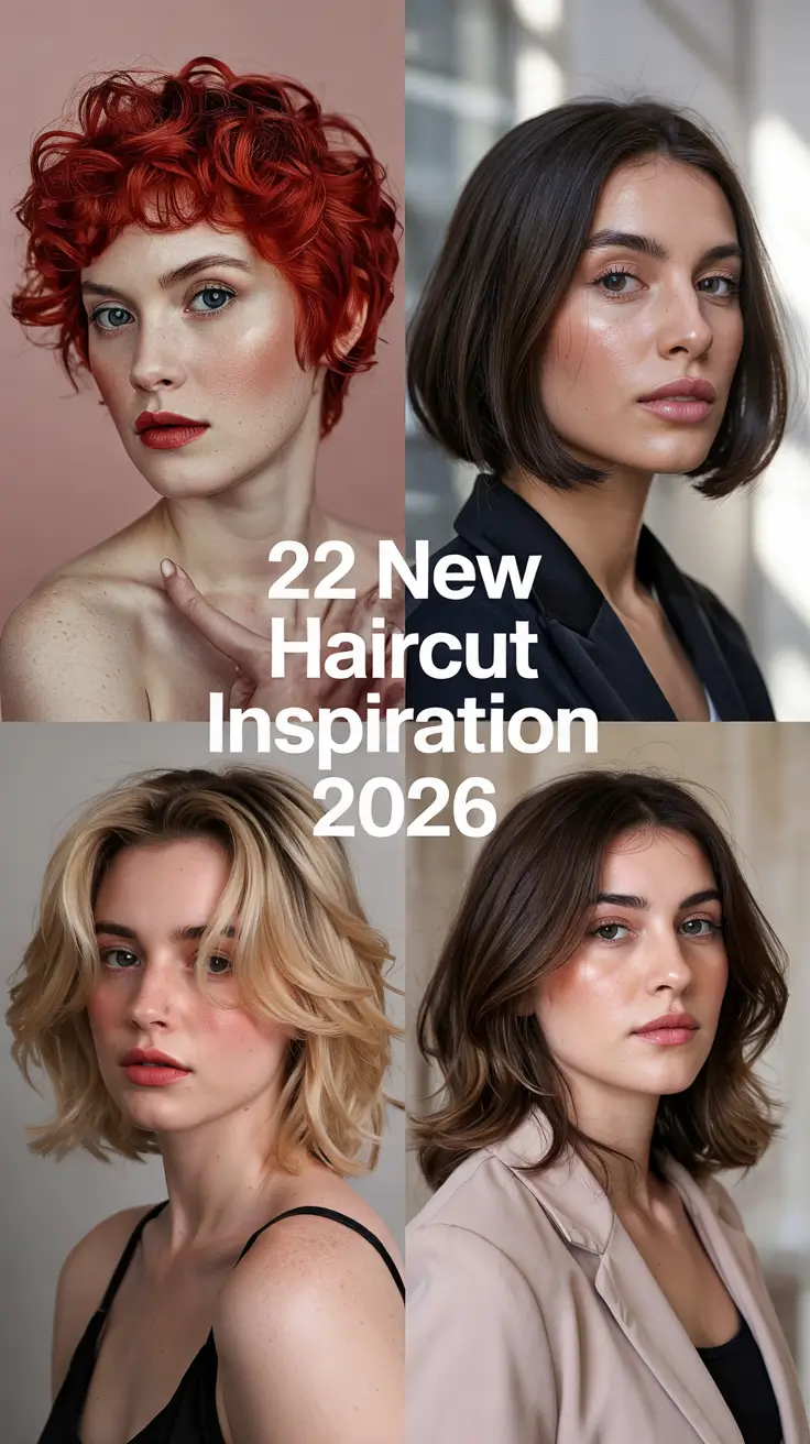 New Haircut Inspiration 2026 – Trendy Layers, Waves, and Styles for Every Face Shape