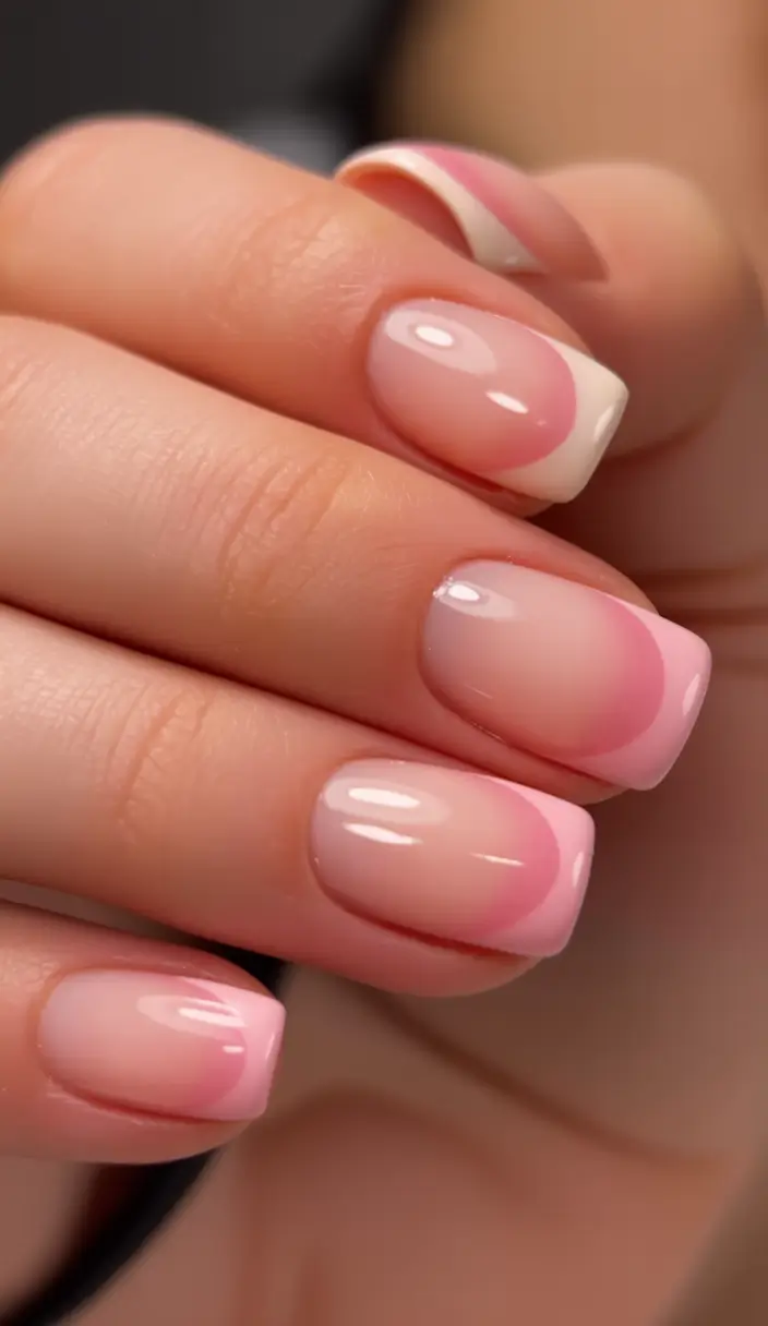 nail colors winter 2026 Winter Blush Contour French