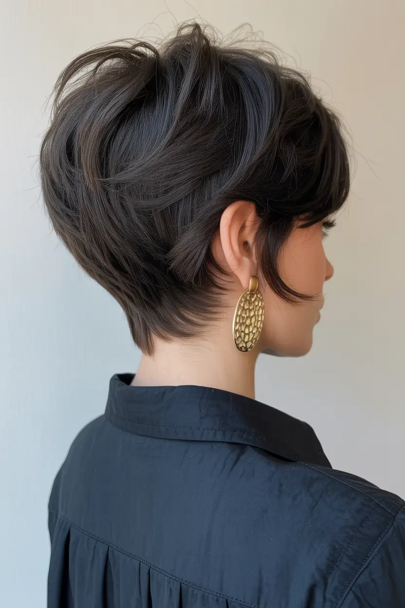 pixie hairstyles 2026 Lifted Back Pixie With Soft Sculpted Layers
