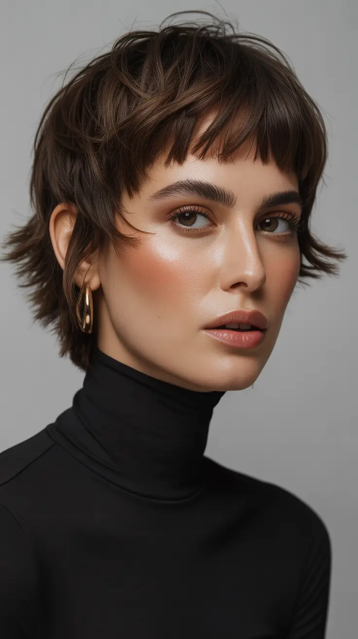 pixie hairstyles 2026 Textured Shag Inspired Pixie With Feathered Fringe