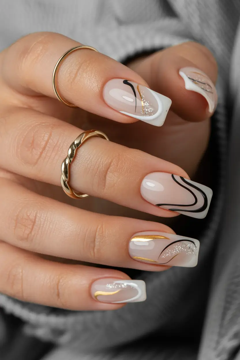 pearly white nails 2026 White Almond Glow with Sparkling Icicle Tips