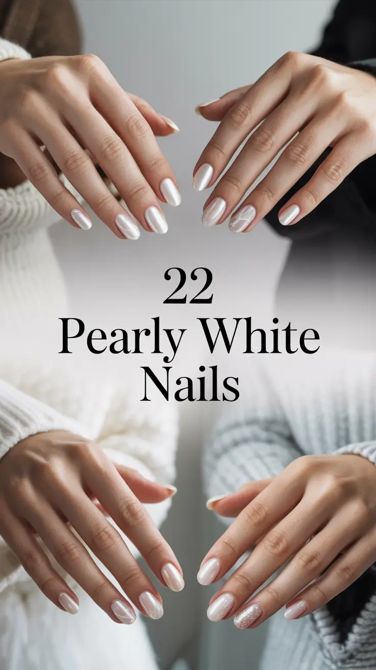 Pearly White Nails 2026 – Soft Winter Glow Inspo for Modern Minimalists