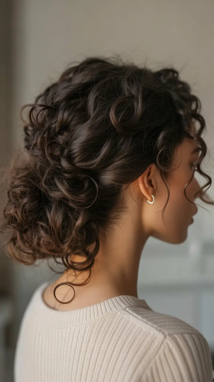 buns hairstyles Soft Curly Low Bun