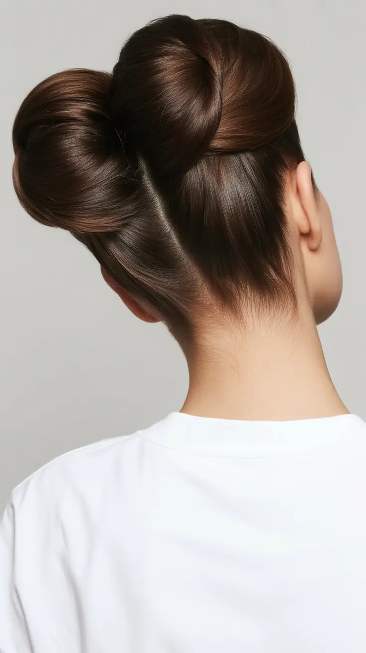 buns hairstyles Modern Double Sleek Twist