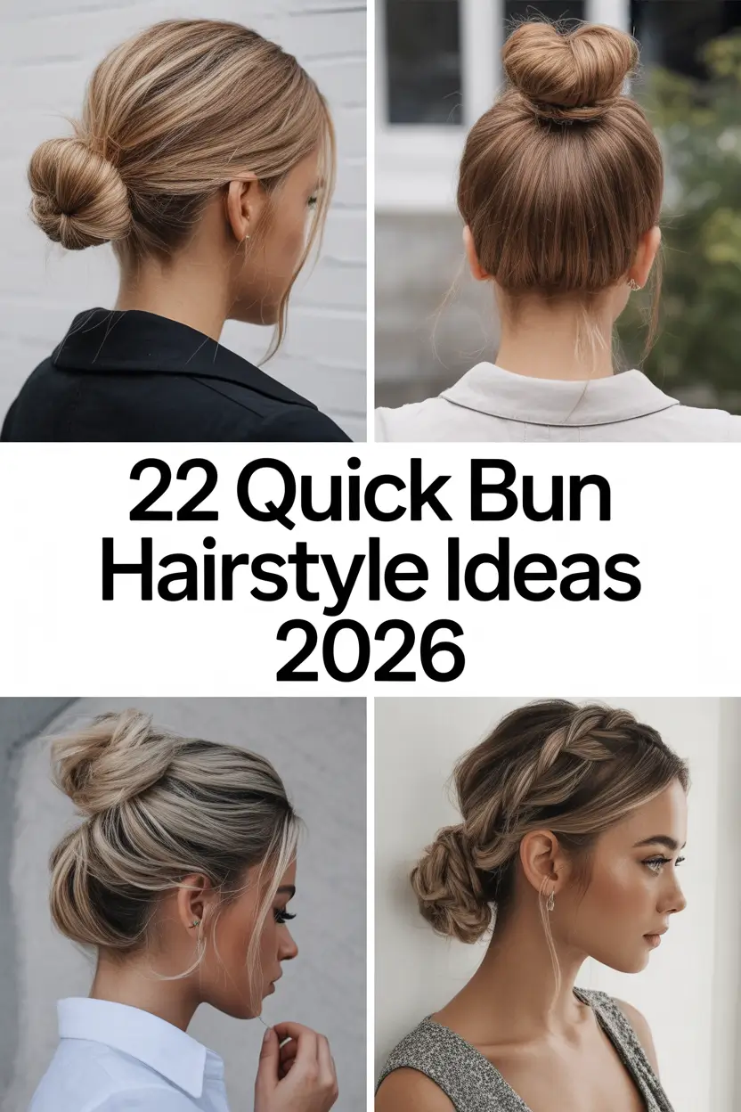 Quick Bun Hairstyle Ideas 2026 for Effortless and Chic Looks