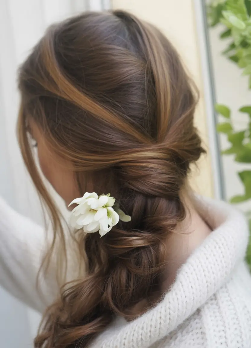 side part hairstyles Whispering Garden Braid