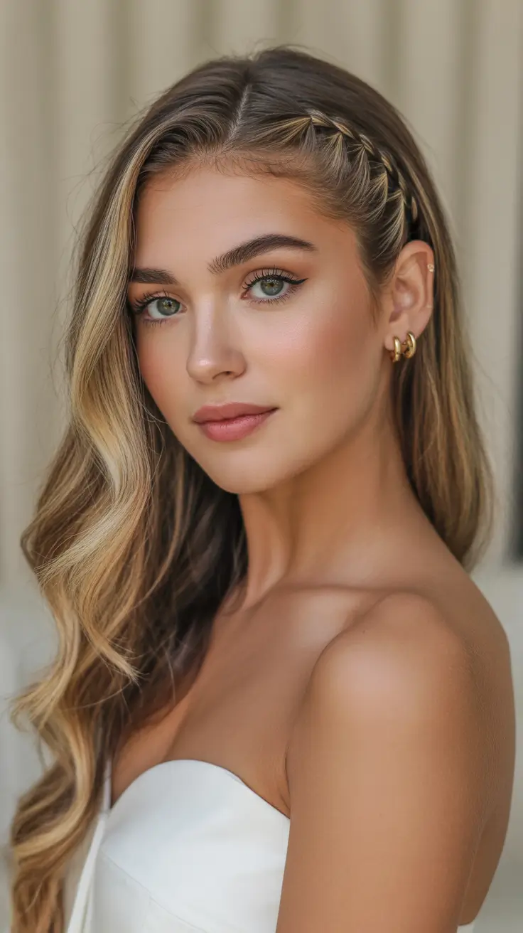 side part hairstyles Golden Braid Detail