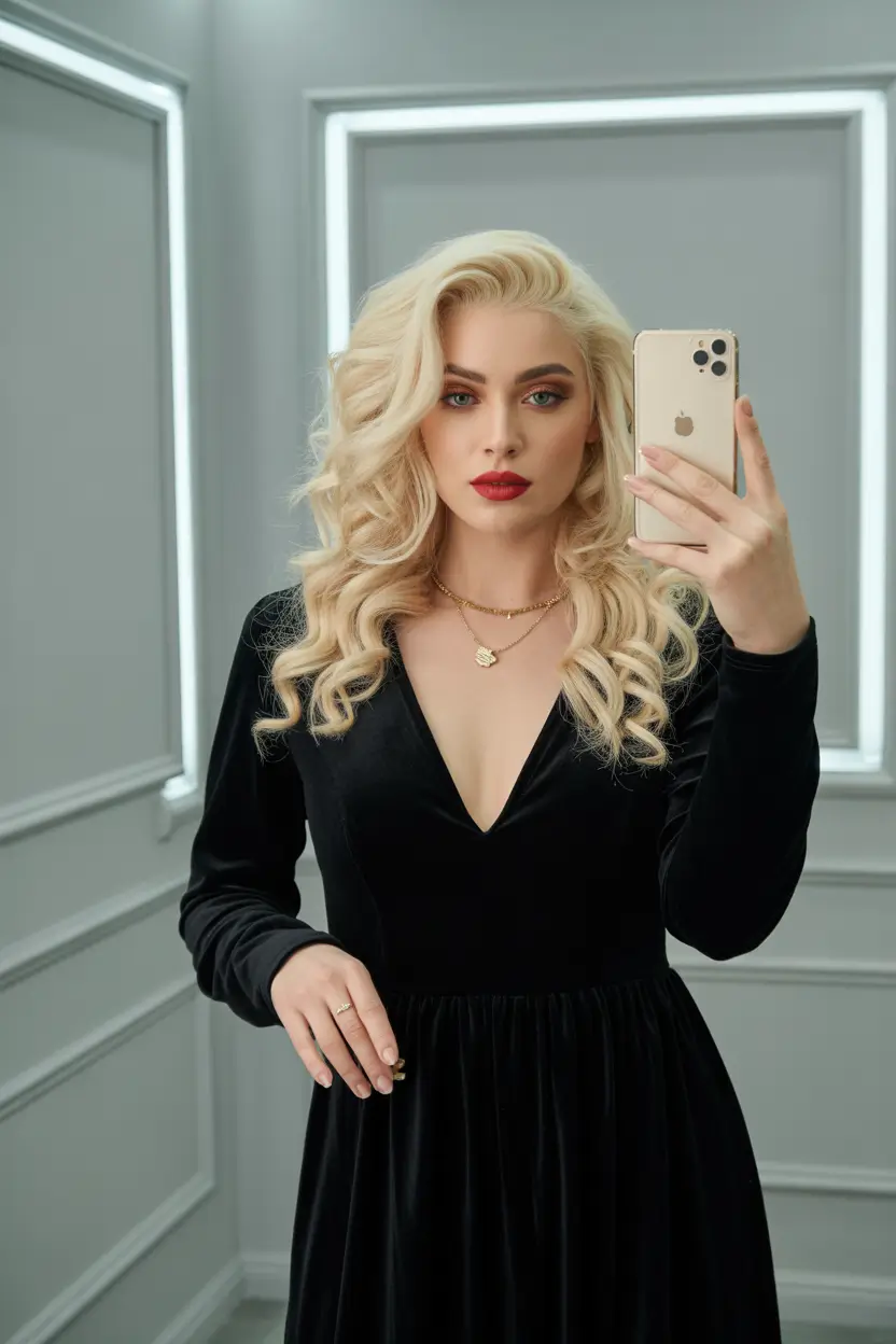 side part hairstyles Classic Blonde Volume