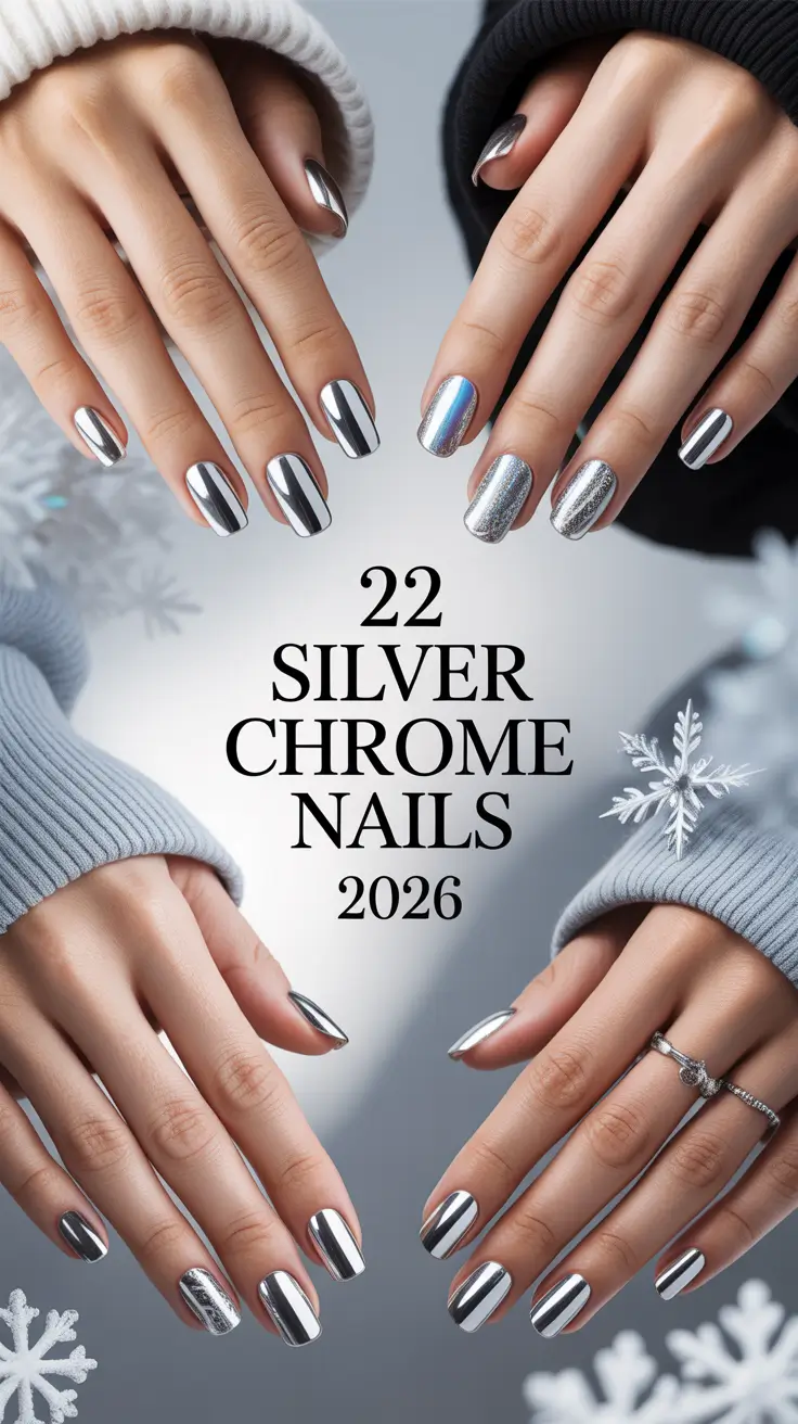 Silver Chrome Nails 2026 — Fresh Metallic Designs and Winter-Ready Chrome Ideas