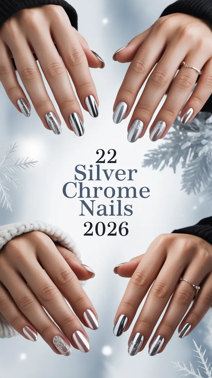 Silver Chrome Nails 2026 — Fresh Metallic Designs and Winter-Ready Chrome Ideas