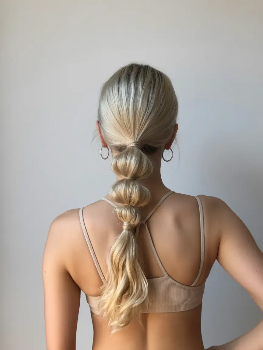 easy hairstyles Bubble Ponytail