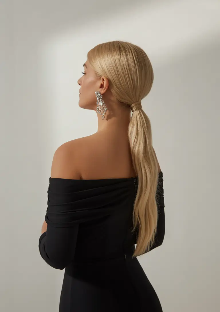 easy hairstyles Modern Low Ponytail