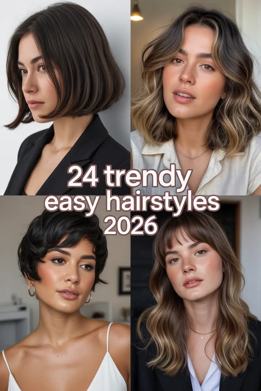 Trendy Easy Hairstyles 2026 – Fresh, Cute & Simple Ideas for Every Hair Type
