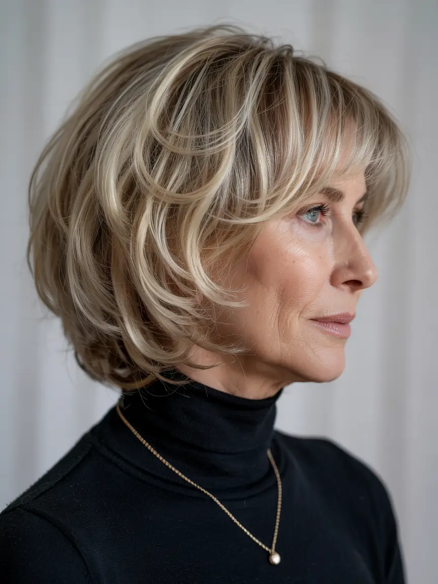 haircuts-for-women-over-60-with-bangs-layered-blonde-bob