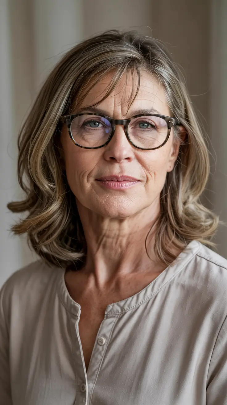 haircuts-for-women-over-60-with-glasses-shoulder-length-layers