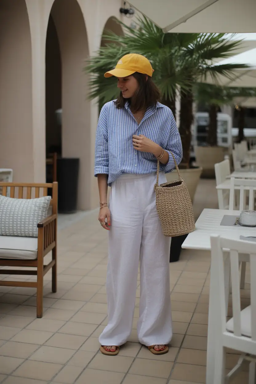 best holiday spring outfits 2026 ideas Relaxed Linen Classics With a Colorful Twist