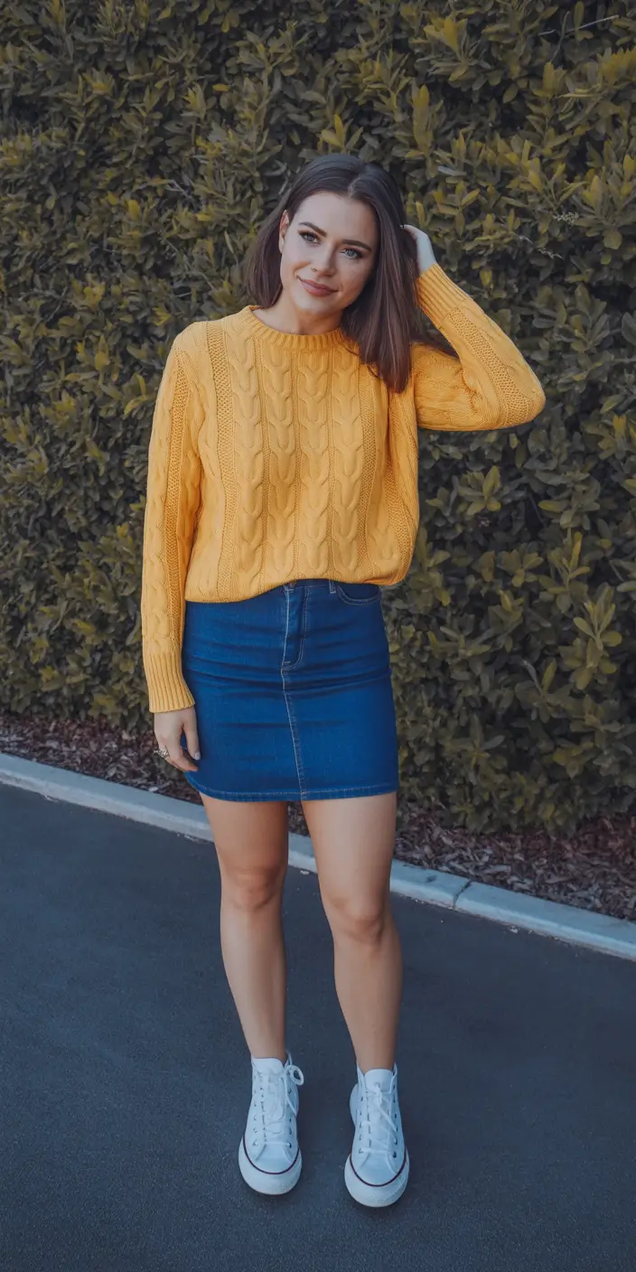 classy spring skirt outfits 2026 Sunny Denim Energy for Playful Spring Days