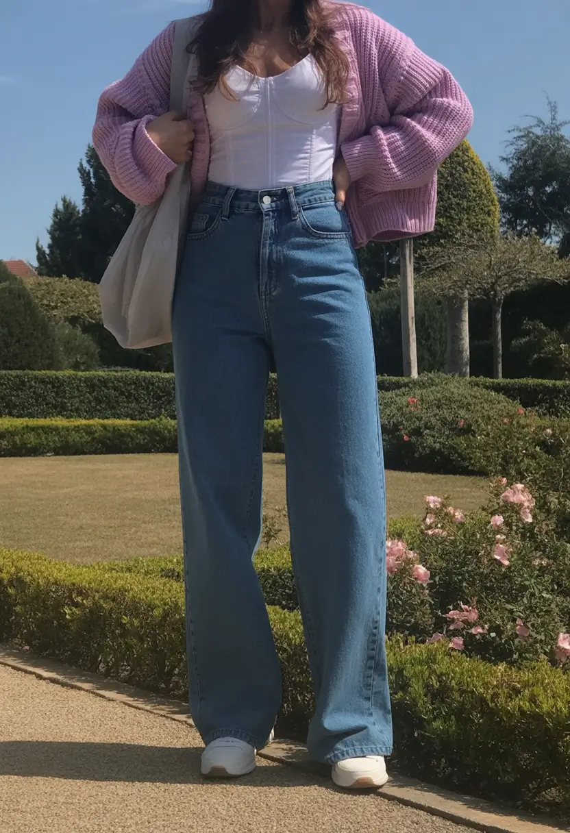 comfy casual spring outfits 2026 Soft colors meeting everyday denim