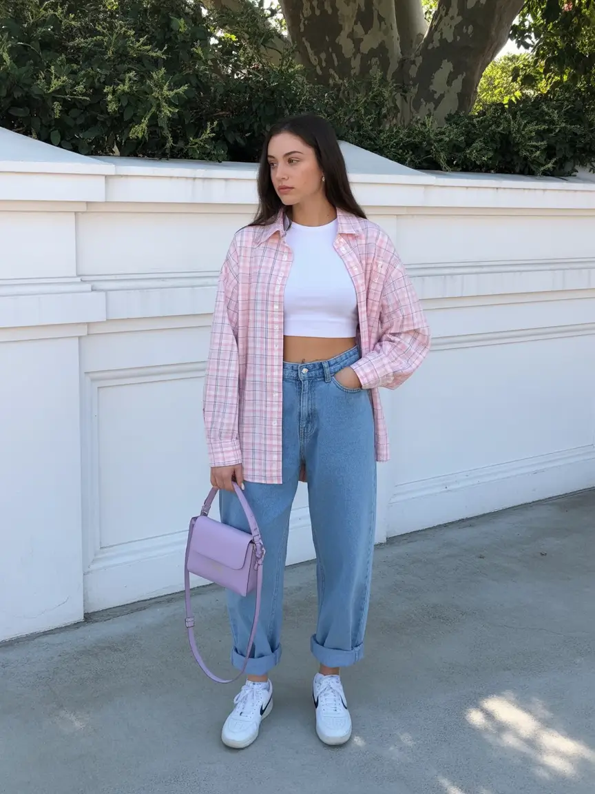 comfy casual spring outfits 2026 Pastel layering bringing playful spring softness