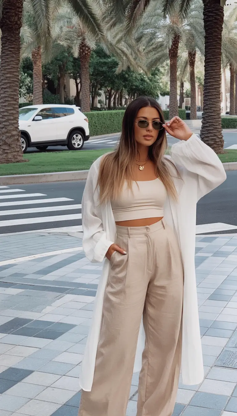 comfy casual spring outfits 2026 Soft neutrals creating an elegant spring flow