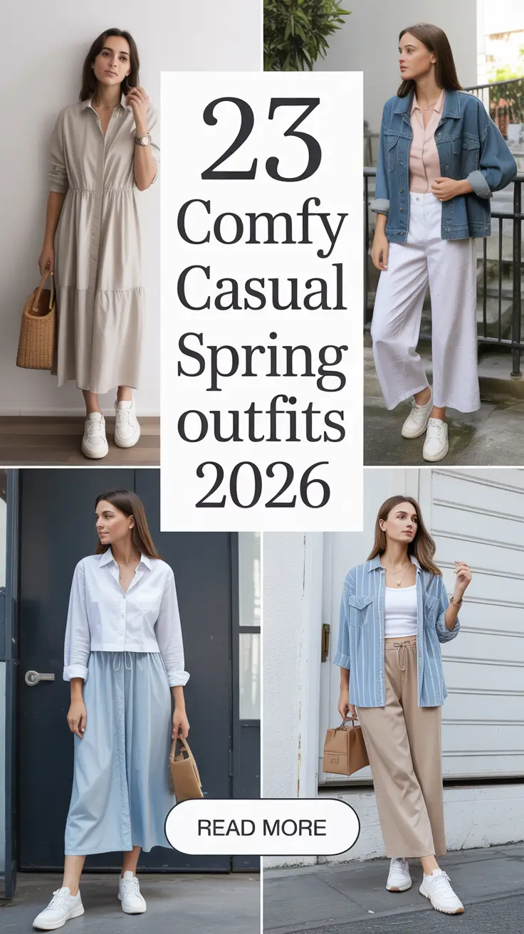 Comfy Casual Spring Outfits 2026: Fresh Aesthetic Ideas for the New Season