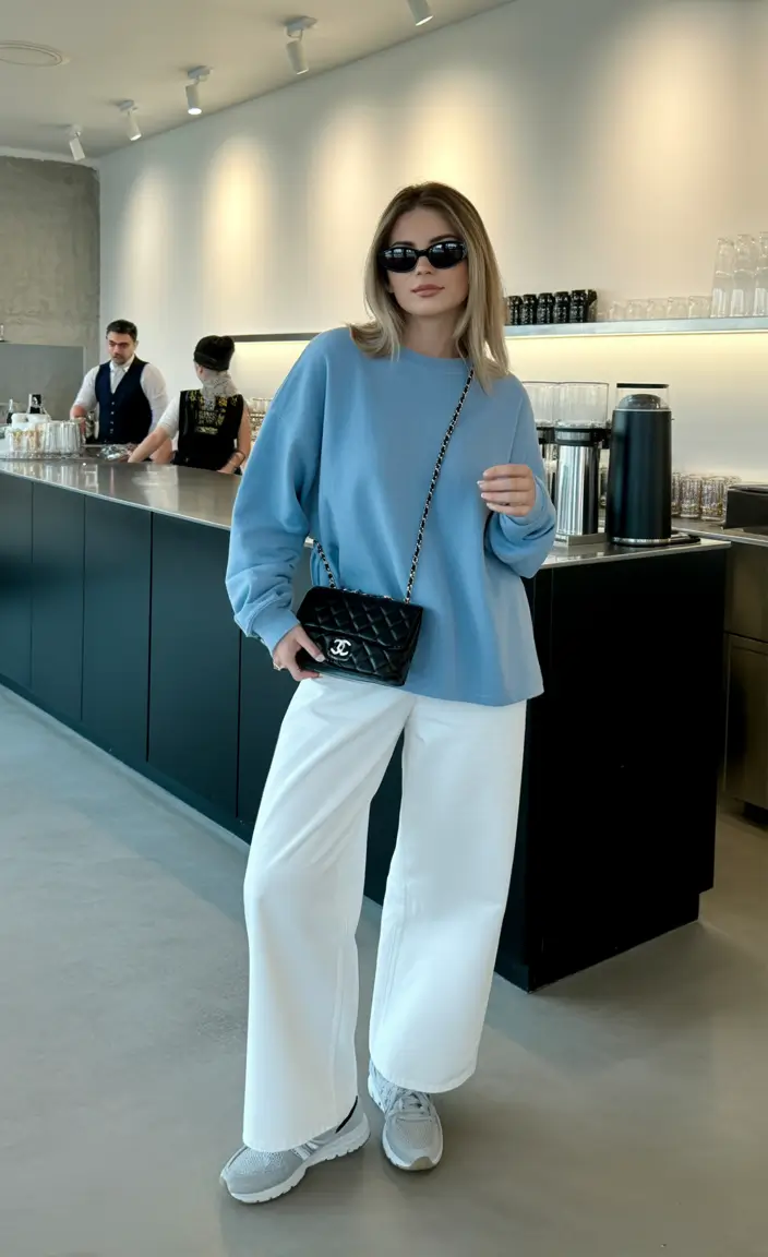 comfy spring outfits for relaxation 2026 Powder Blue Ease for Bright Spring Errands