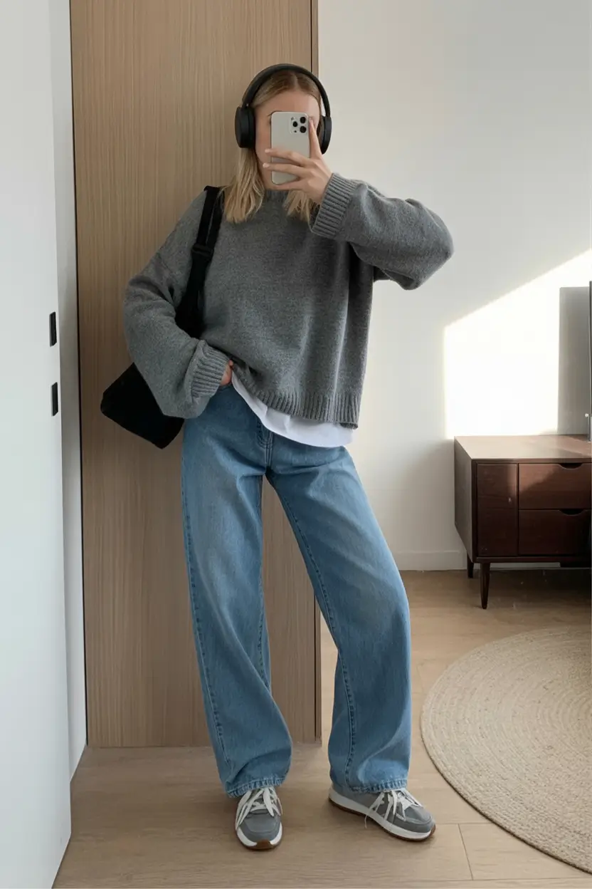 comfy spring outfits for relaxation 2026 Minimal Grey Tones for Days When You Need Quiet Comfort