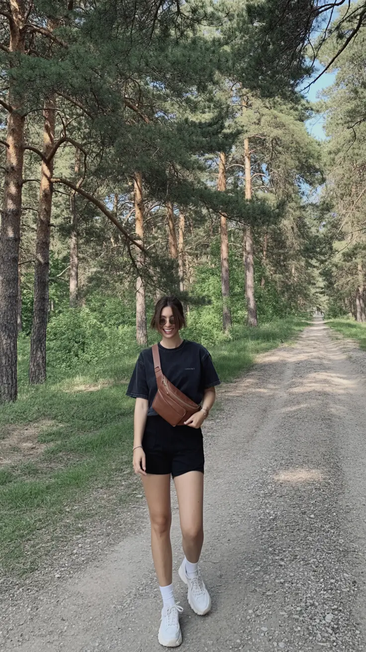 cute camping spring outfits 2026 Effortless Forest Walk Look
