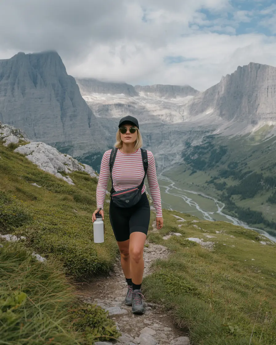 cute camping spring outfits 2026 Striped Mountain Trail Energy