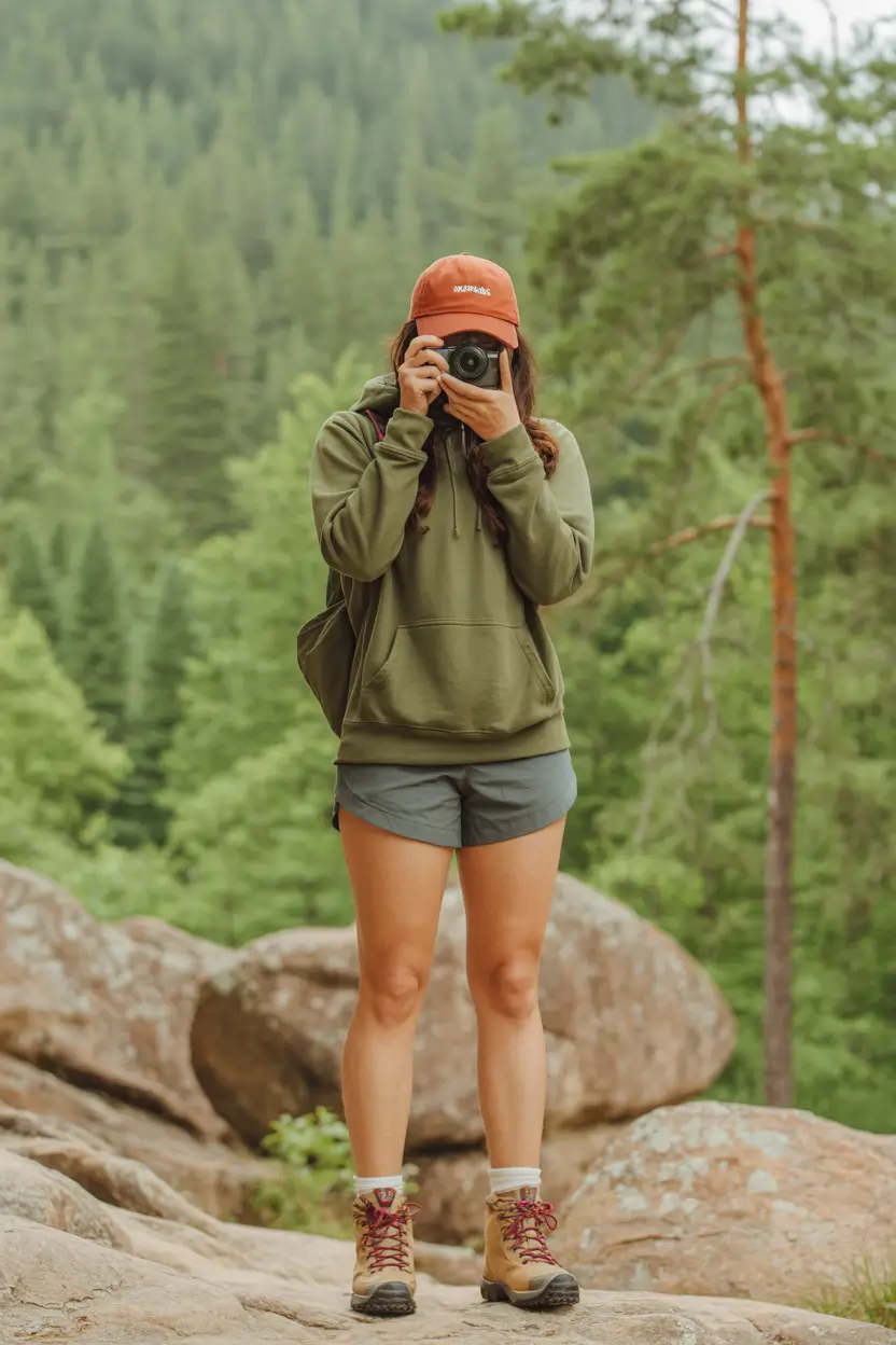 cute camping spring outfits 2026 Deep Forest Explorer Look