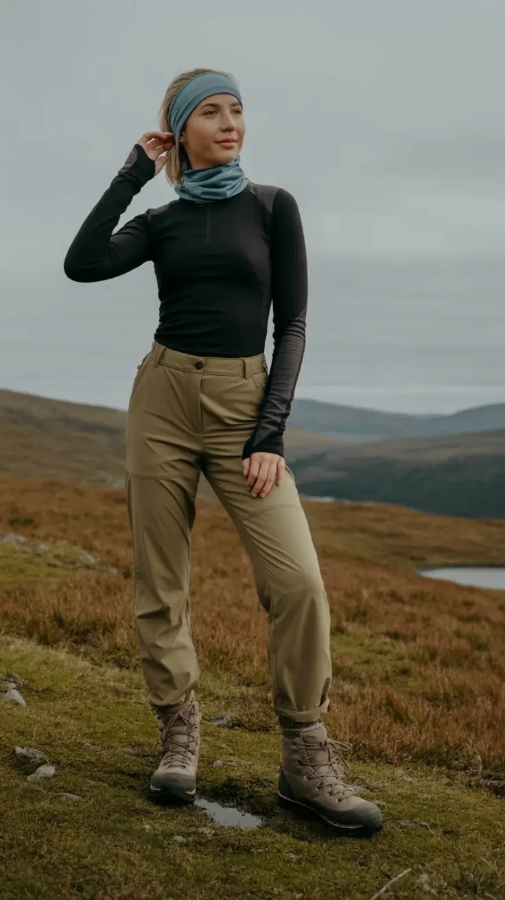 cute camping spring outfits 2026 Highland Performance Layers