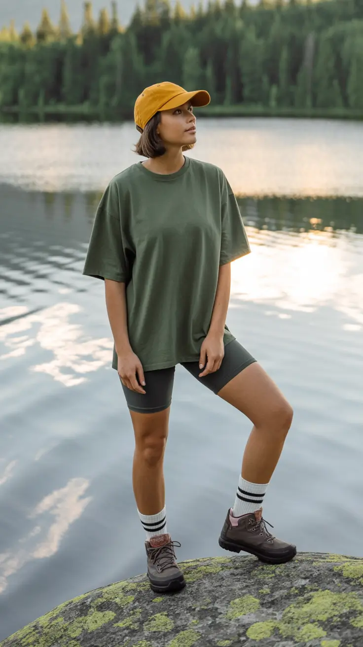 cute camping spring outfits 2026 Sporty Lakeside Minimalism