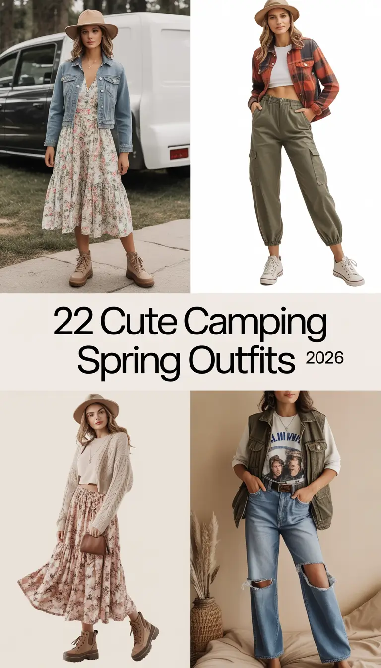 Cute Camping Spring Outfits 2026: Fresh & Casual Spring Camping Looks for Women