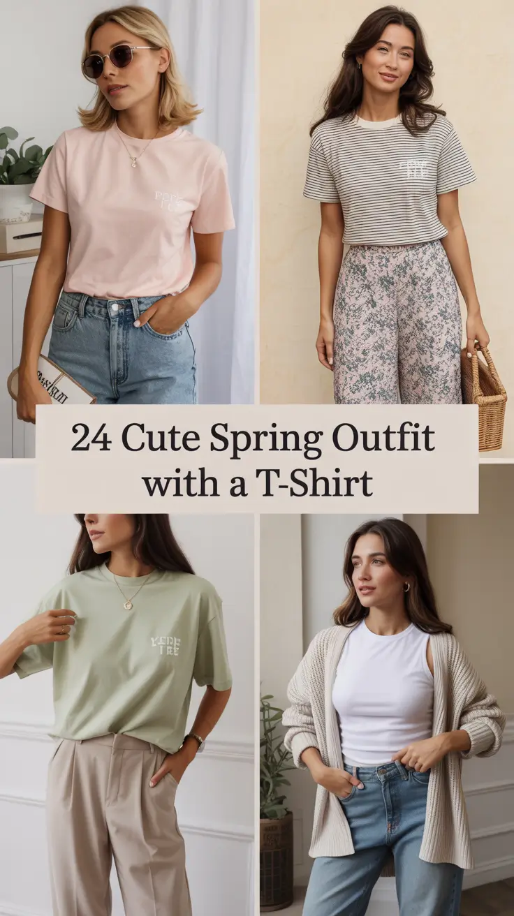 Cute Spring Outfit With a T-Shirt 2026: Fresh, Stylish & Easy Ideas for the New Season