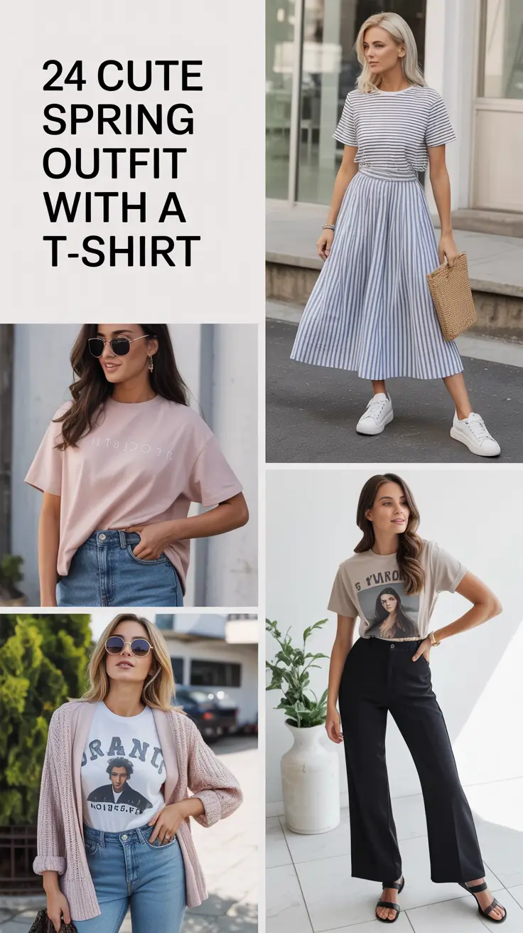 Cute Spring Outfit With a T-Shirt 2026: Fresh, Stylish & Easy Ideas for the New Season
