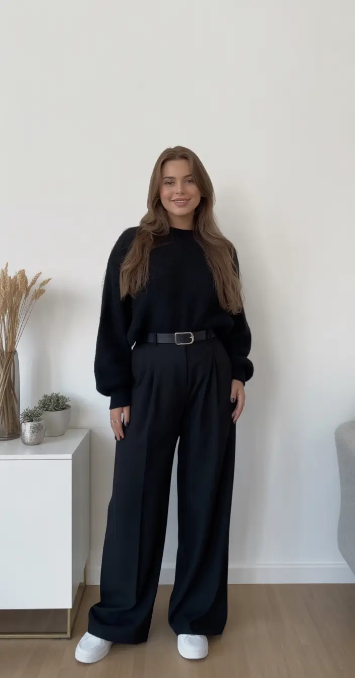 spring outfits women 2026 All Black Ease with a Spring Minimalist Mood