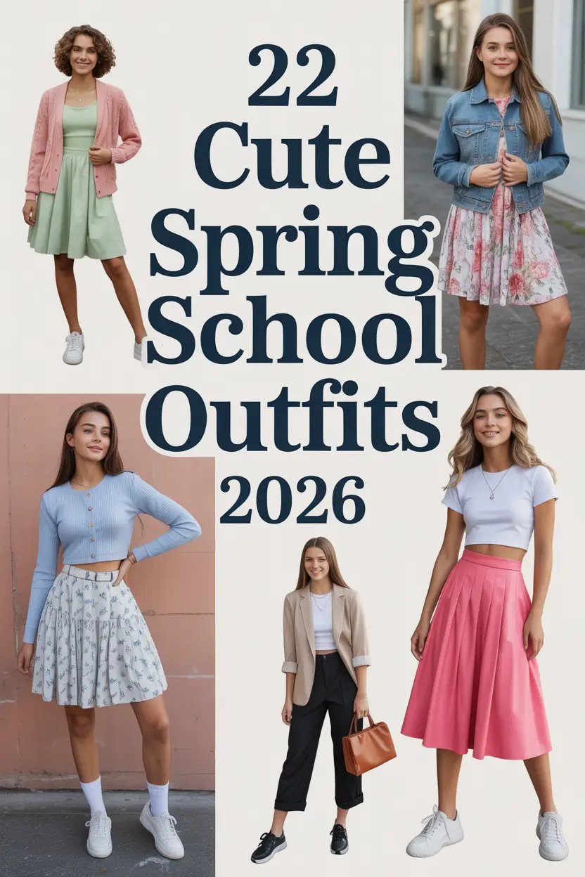 Cute Spring School Outfits 2026: Fresh, Comfy & Pinterest-Worthy Looks for High School and College