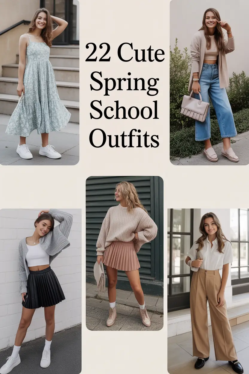 Cute Spring School Outfits 2026: Fresh, Comfy & Pinterest-Worthy Looks for High School and College