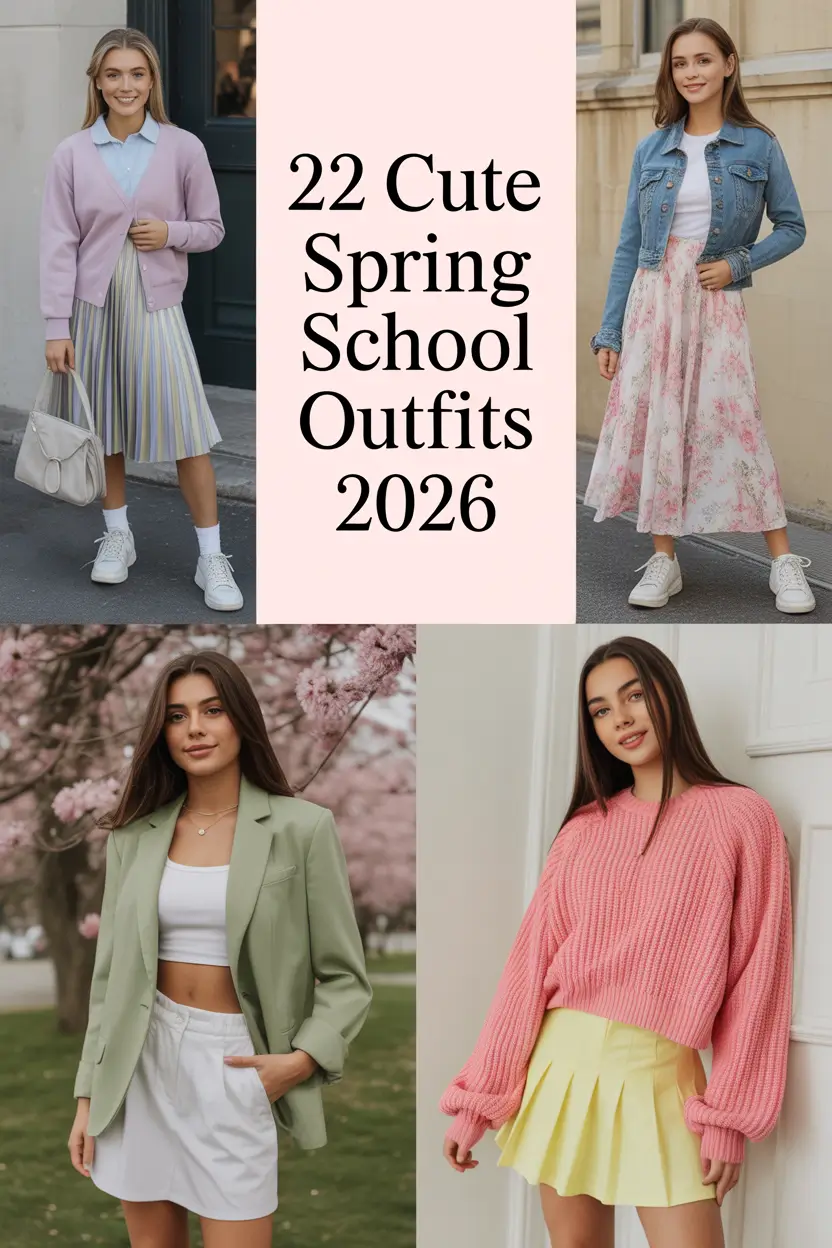 Cute Spring School Outfits 2026: Fresh, Comfy & Pinterest-Worthy Looks for High School and College