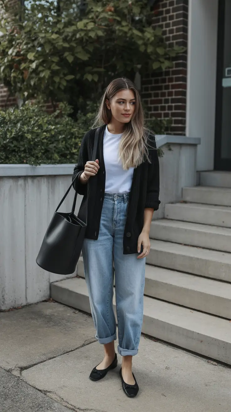 effortless spring basic outfits 2026 Classic Layers With a Cozy Spring Ease