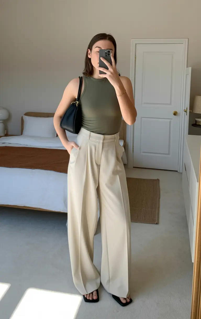effortless spring basic outfits 2026 Sculpted Neutrals With a Clean Modern Ease